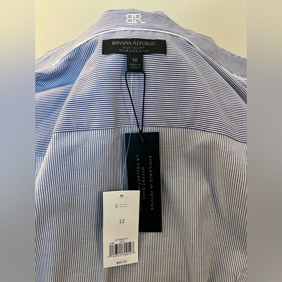👚 Banana Republic Riley Shirt Size 12 - Picture 3 of 5